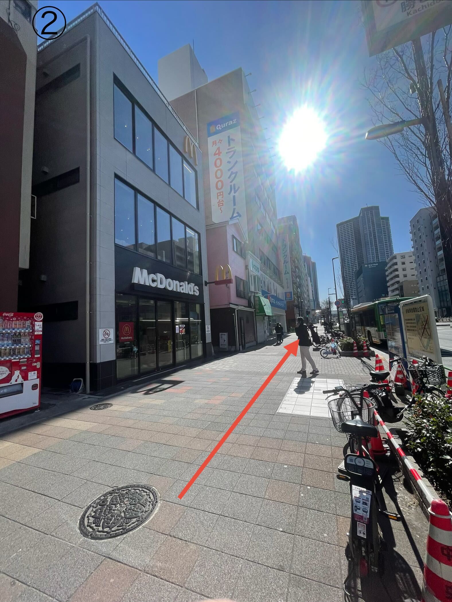 勝どき店までの道のり