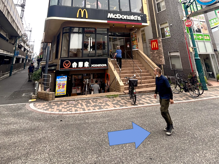 元住吉店までの道のり